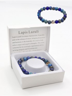 Lapis lazuli (Starry Night) Bead Bracelets with Gift Box